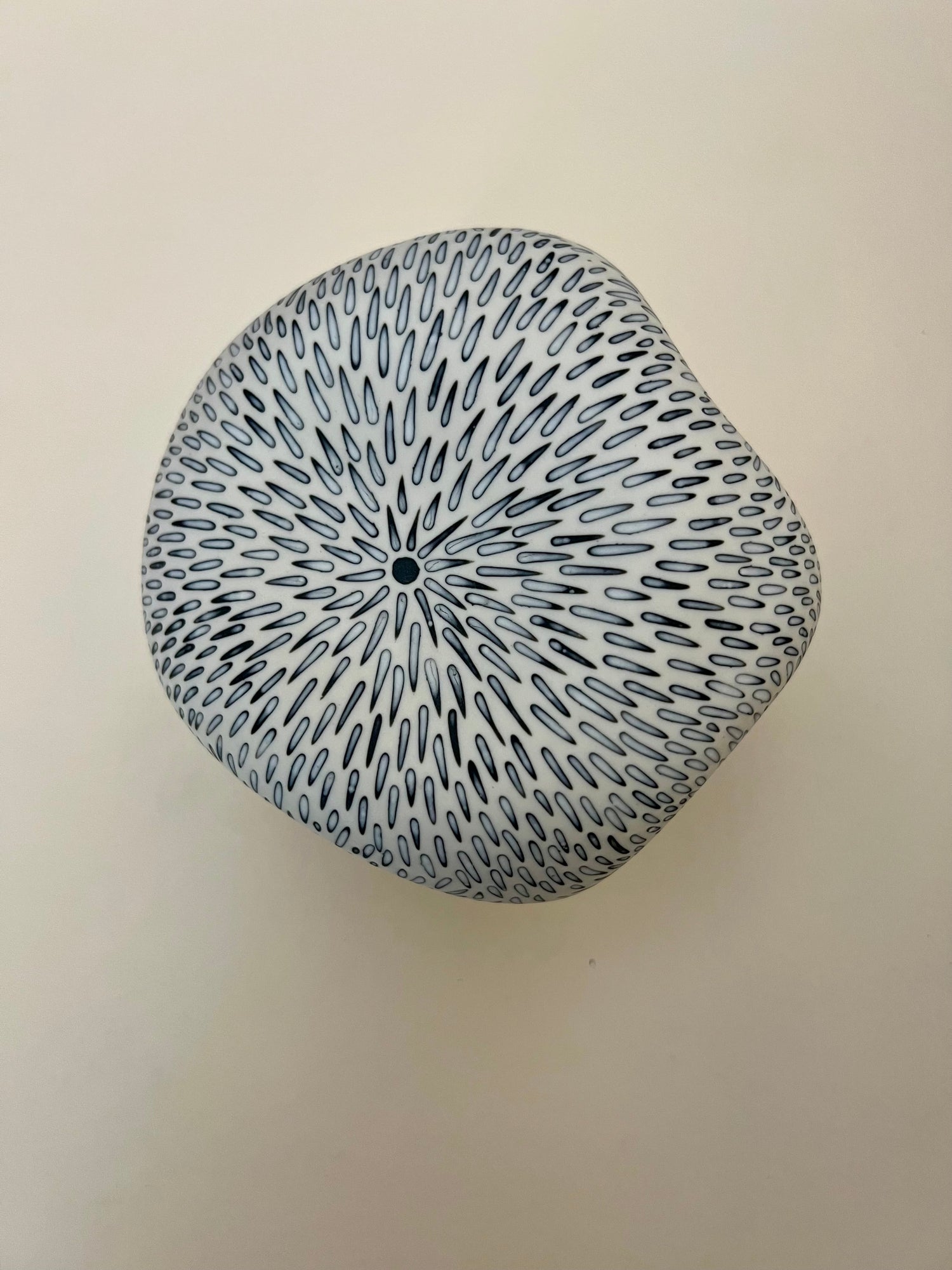 view from above of a sculpture