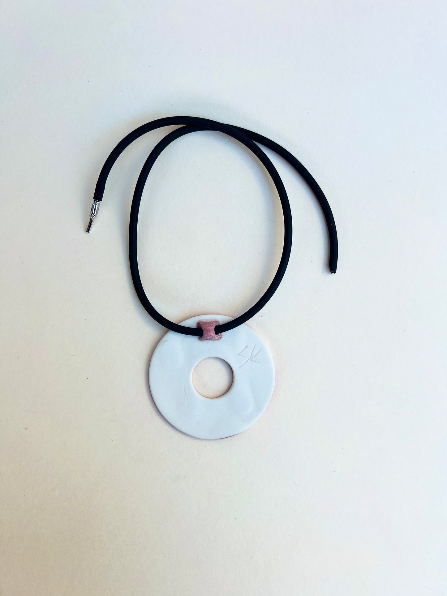 Dalmata handmade porcelain necklaces - red porcelain necklace