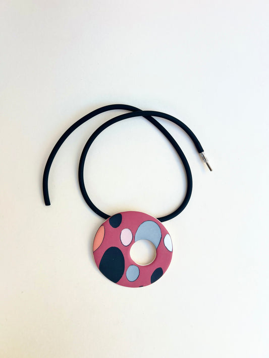 Dalmata handmade porcelain necklaces - porcelain necklace red