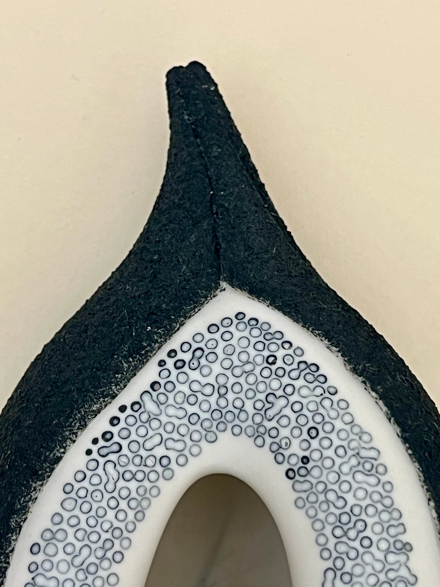 closer view detail of inlay decoration and of rough surface