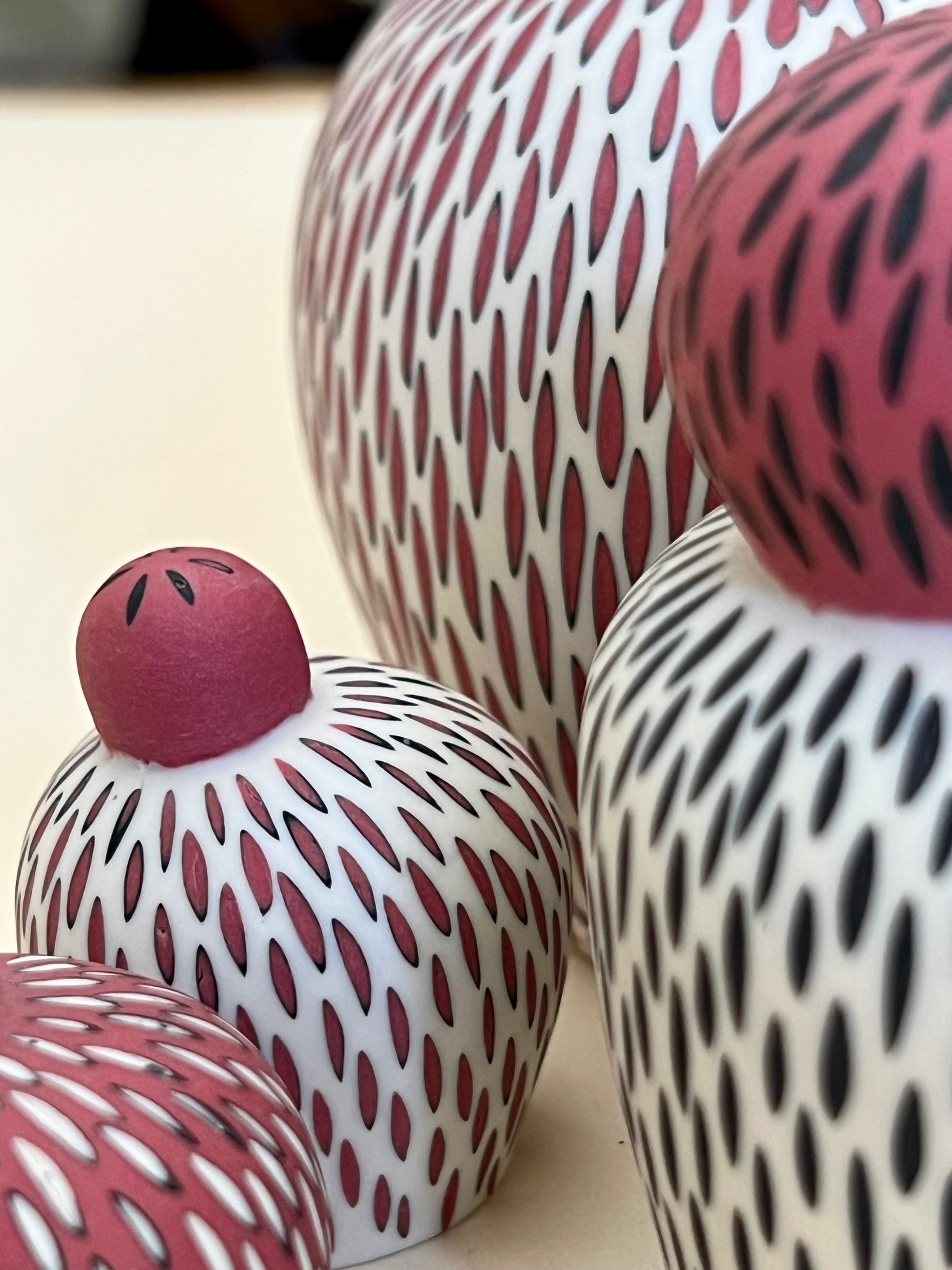 closer view small components of sculpture