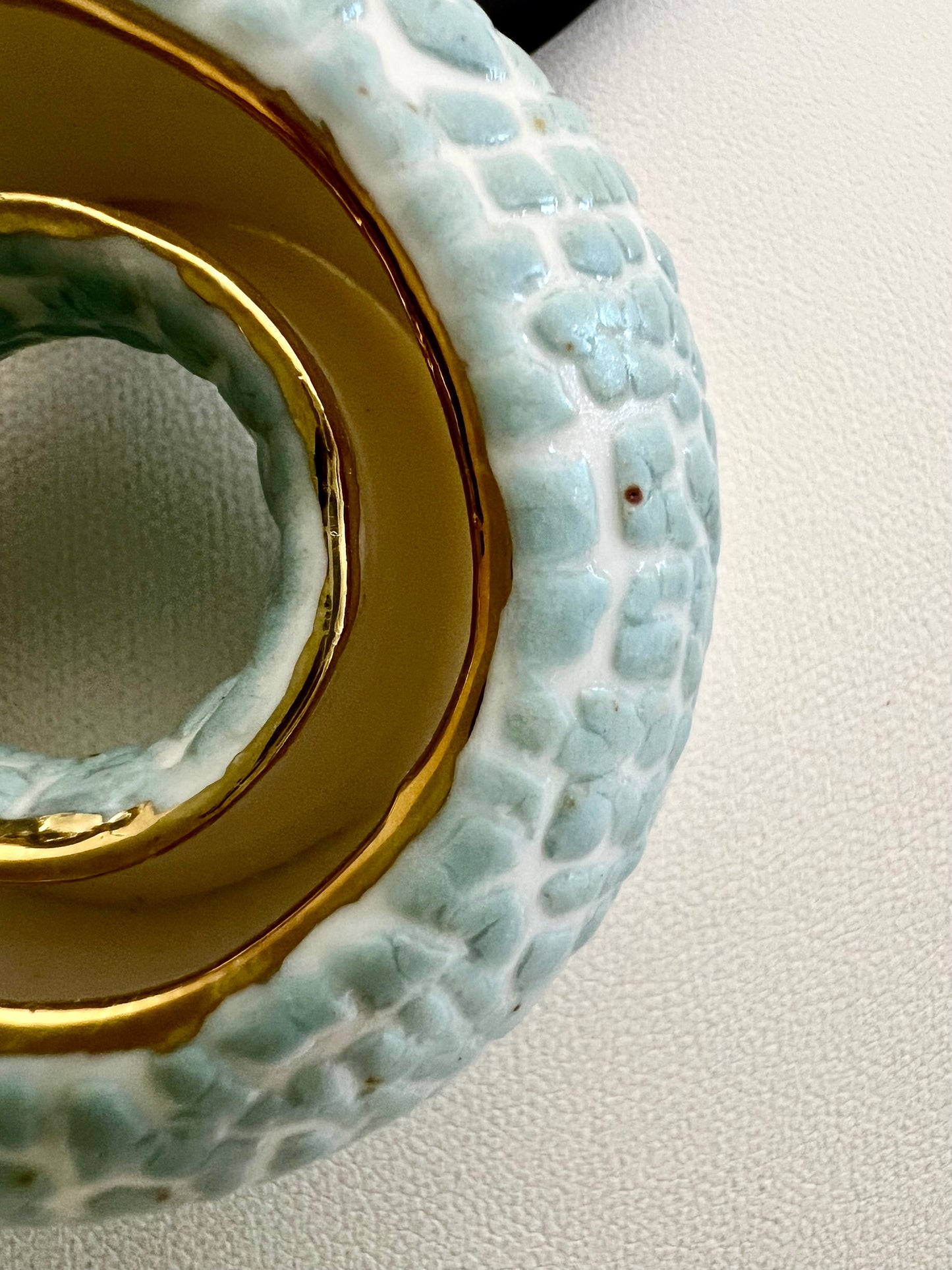 Detail of gold and glaze