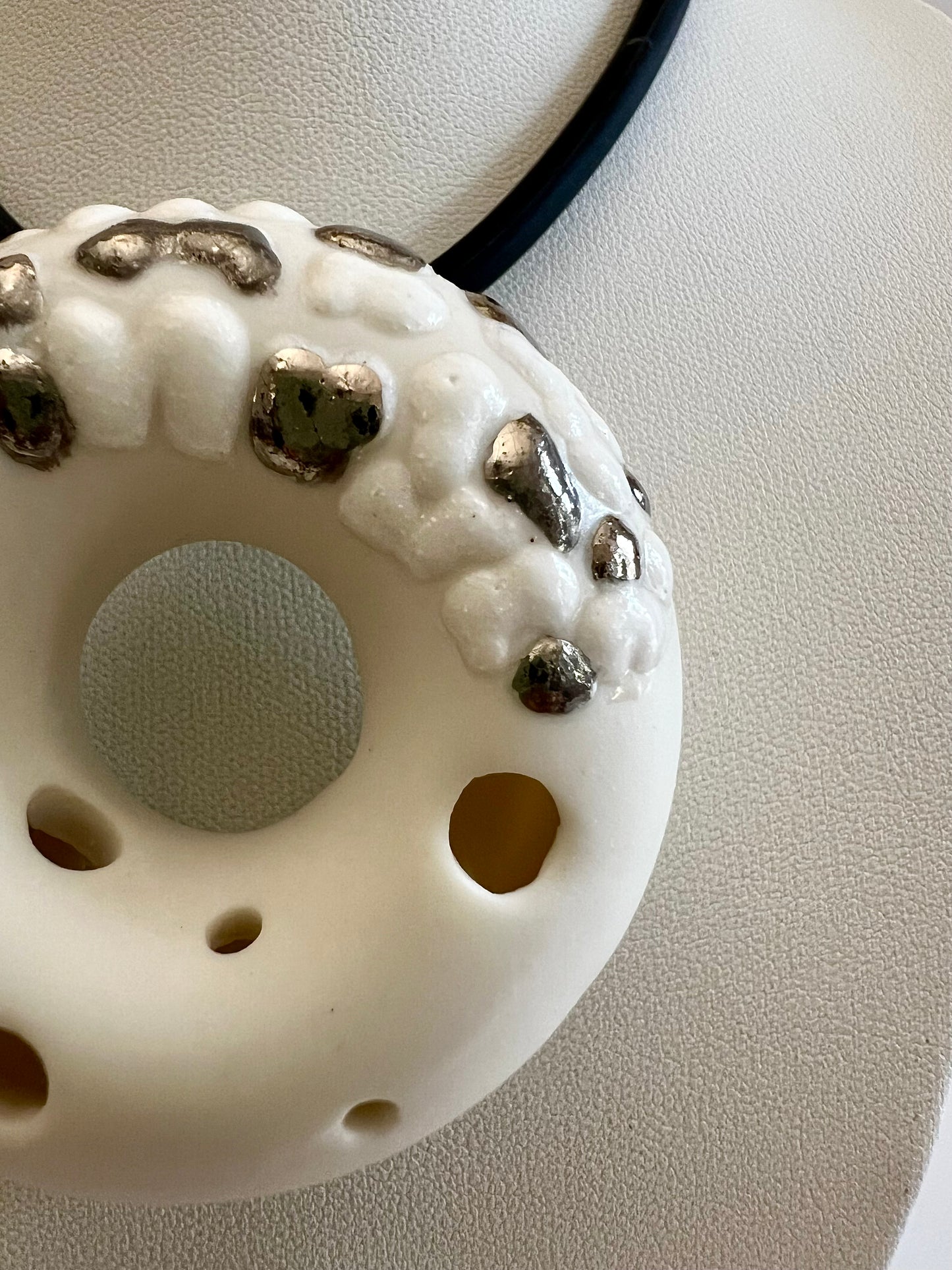 Detail of glaze and platinum